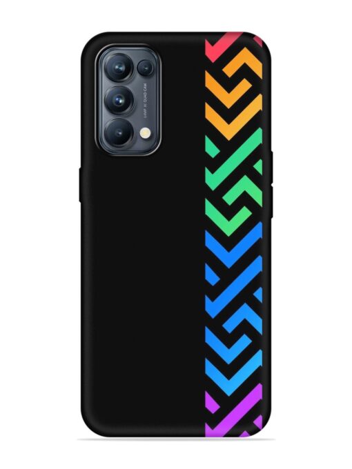 Colorshape Stripes Embossed Soft Silicone Case for Oppo Reno 5 Pro (5G) Zapvi