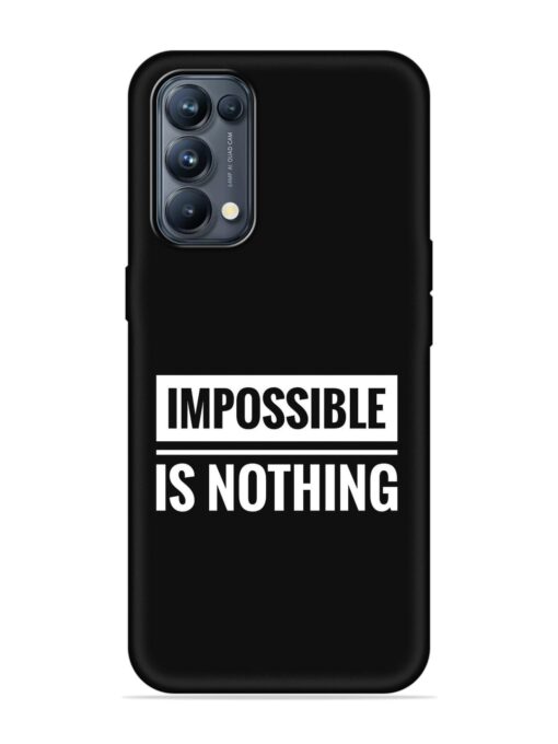 Impossible Is Nothing Embossed Soft Silicone Case for Oppo Reno 5 Pro (5G) Zapvi