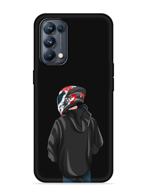 Motorcycle Rider Embossed Soft Silicone Case for Oppo Reno 5 Pro (5G) Zapvi