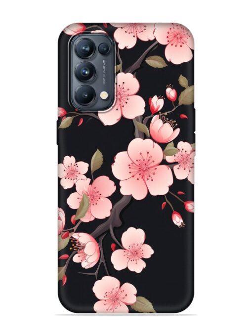 Cherry Blossom Embossed Soft Silicone Case for Oppo Reno 5 Pro (5G) Zapvi