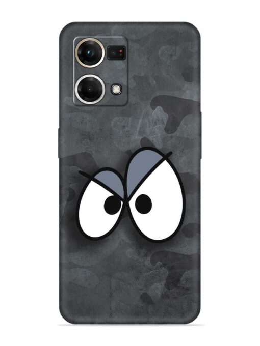 Big Eyes Night Mode Embossed Soft Silicone Case for Oppo Reno 7 (4G) Zapvi