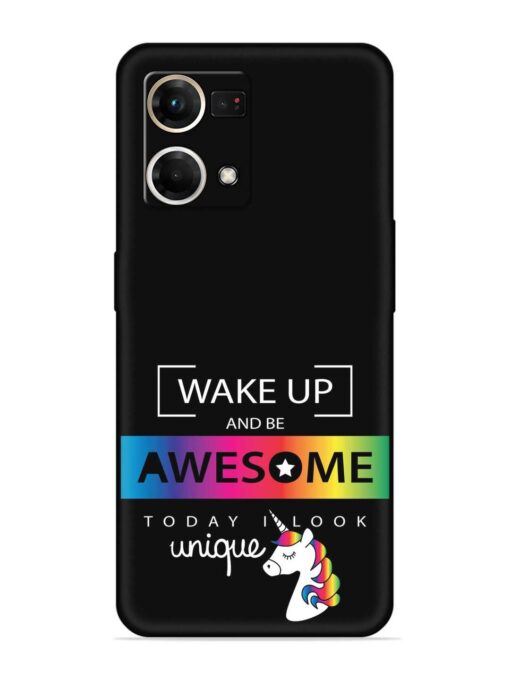 Inspirational Quote Unicorn Embossed Soft Silicone Case for Oppo Reno 7 (4G) Zapvi