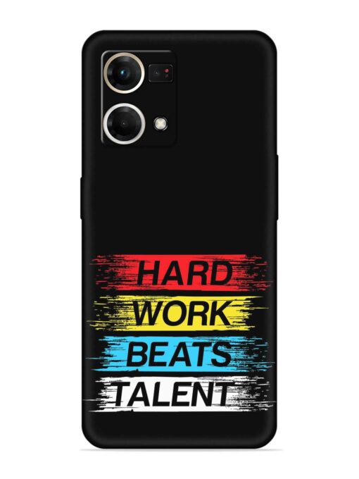 Hard Work Beats Embossed Soft Silicone Case for Oppo Reno 7 (4G) Zapvi