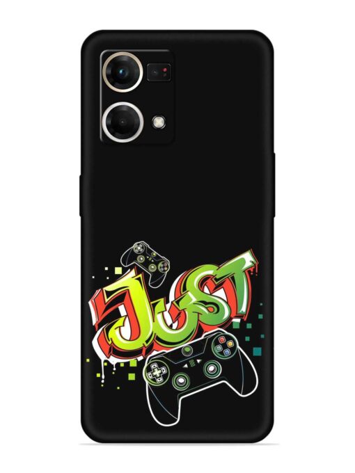 Graffiti Gamepad Illustration Embossed Soft Silicone Case for Oppo Reno 7 (4G) Zapvi