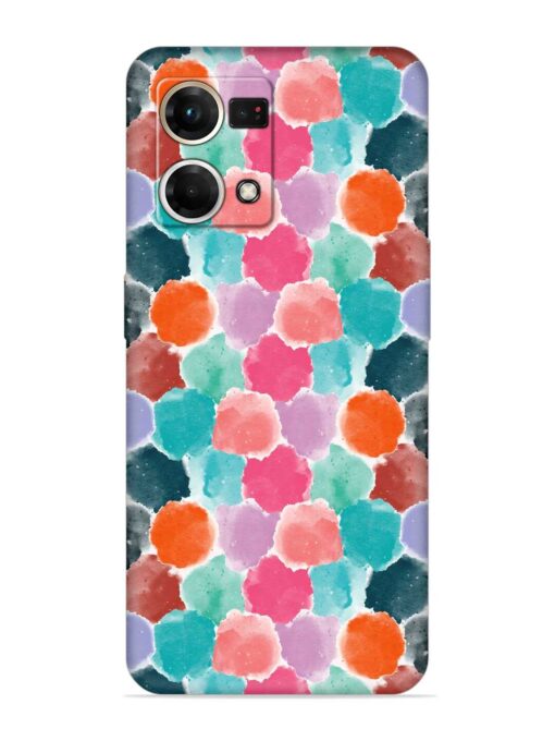 Colorful Seamless Pattern Embossed Soft Silicone Case for Oppo Reno 7 (4G) Zapvi