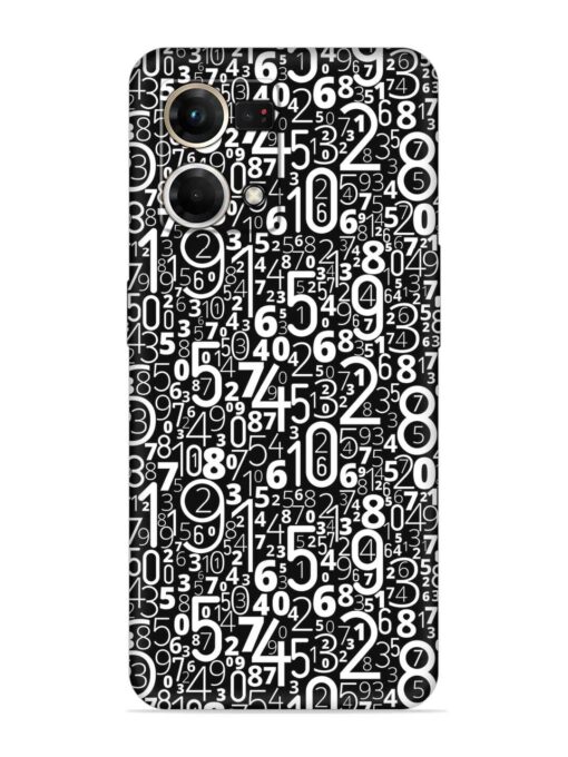 Many Numbers Different Embossed Soft Silicone Case for Oppo Reno 7 (4G) Zapvi