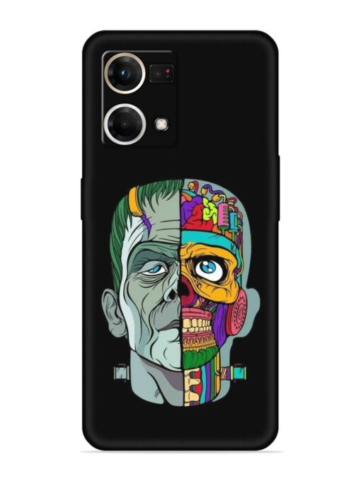 Men Vs Skull Embossed Soft Silicone Case for Oppo Reno 7 (4G) Zapvi