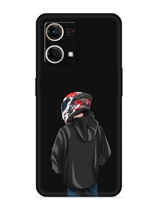 Motorcycle Rider Embossed Soft Silicone Case for Oppo Reno 7 (4G) Zapvi