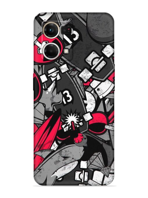 Fictional Doodle Embossed Soft Silicone Case for Oppo Reno 7 (4G) Zapvi