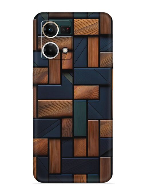 Wooden Background Cubes Embossed Soft Silicone Case for Oppo Reno 7 (4G) Zapvi