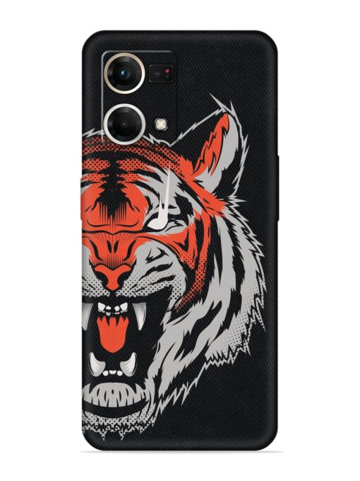 Tiger Aggression Embossed Soft Silicone Case for Oppo Reno 7 (4G) Zapvi