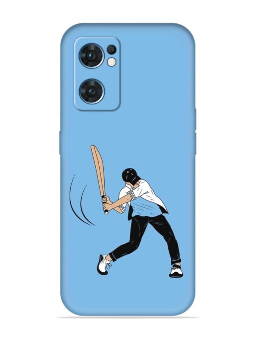 Cricket Gully Boy Embossed Soft Silicone Case for Oppo Reno 7 (5G) Zapvi