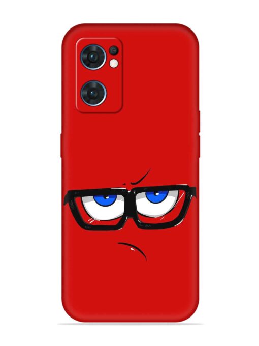 Rad Angry Face Embossed Soft Silicone Case for Oppo Reno 7 (5G) Zapvi