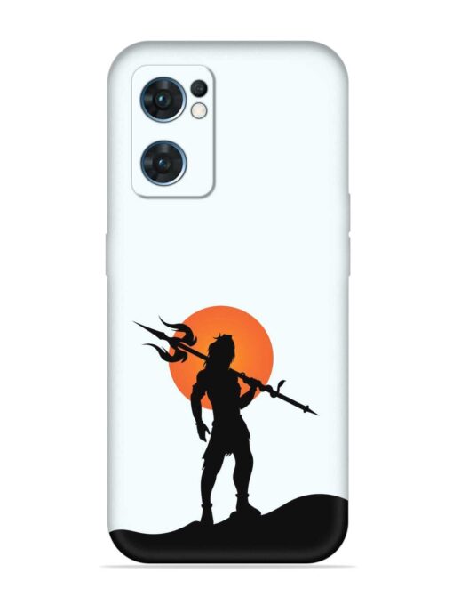 Lord Mahadev Trendy Embossed Soft Silicone Case for Oppo Reno 7 (5G) Zapvi