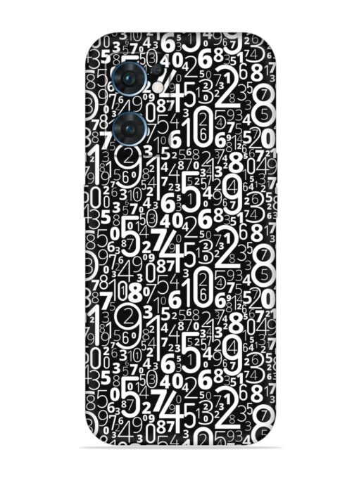 Many Numbers Different Embossed Soft Silicone Case for Oppo Reno 7 (5G) Zapvi