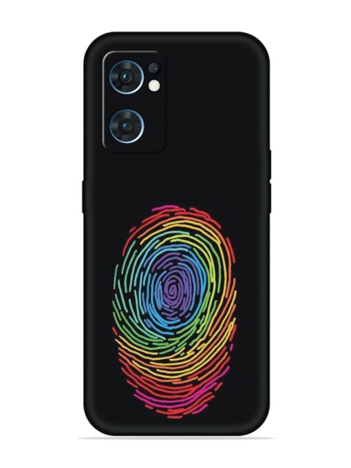 Fingerprint Of Thumb Art Embossed Soft Silicone Case for Oppo Reno 7 (5G) Zapvi