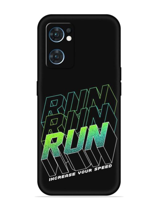 Run Embossed Soft Silicone Case for Oppo Reno 7 (5G) Zapvi