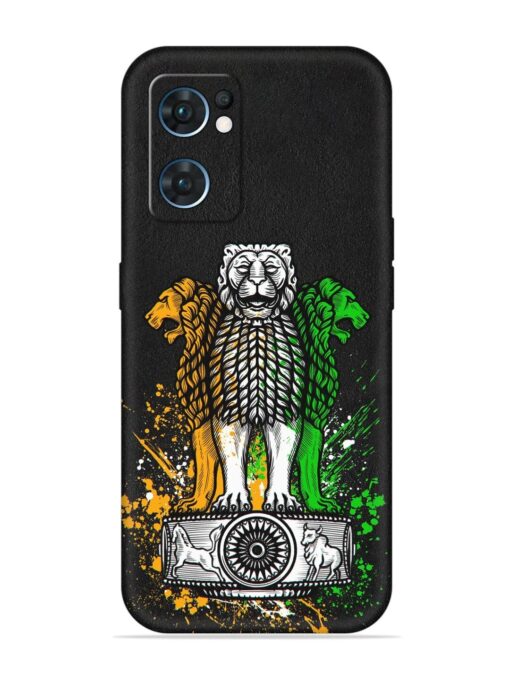 Pillars Of Ashoka Embossed Soft Silicone Case for Oppo Reno 7 (5G) Zapvi