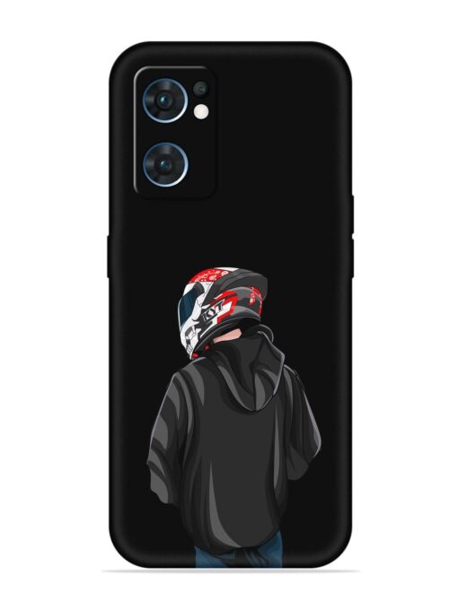 Motorcycle Rider Embossed Soft Silicone Case for Oppo Reno 7 (5G) Zapvi