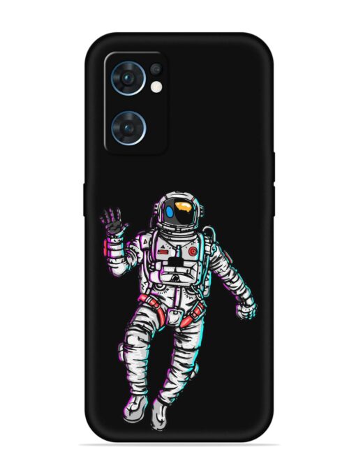 Spaceman Embossed Soft Silicone Case for Oppo Reno 7 (5G) Zapvi