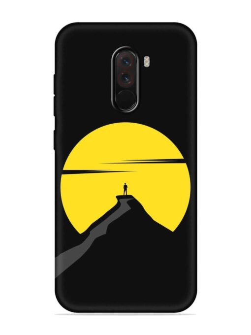 Black Ultra Vector Embossed Soft Silicone Case for Poco F1 Zapvi