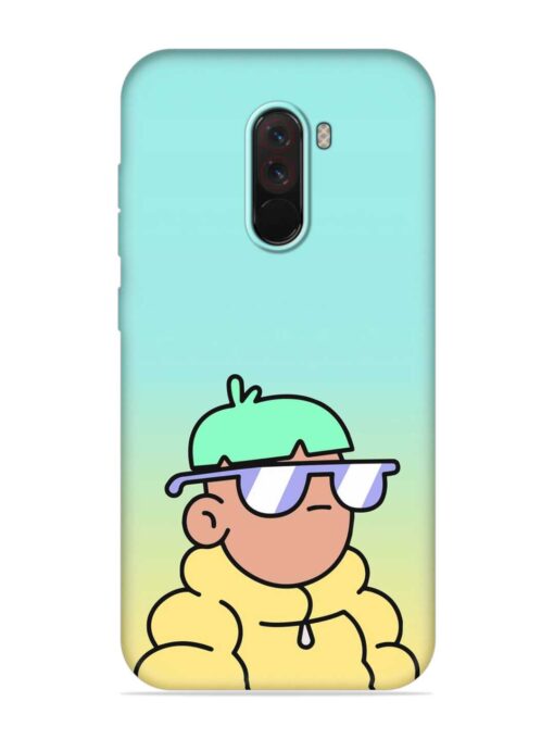 Doodles Cool Character Embossed Soft Silicone Case for Poco F1 Zapvi