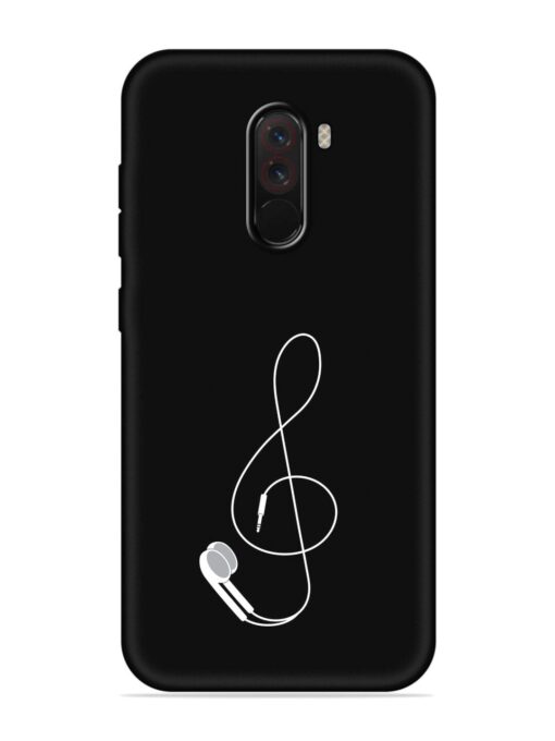 Music Earphone Vector Embossed Soft Silicone Case for Poco F1 Zapvi