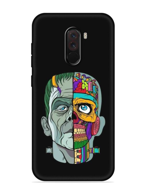 Men Vs Skull Embossed Soft Silicone Case for Poco F1 Zapvi