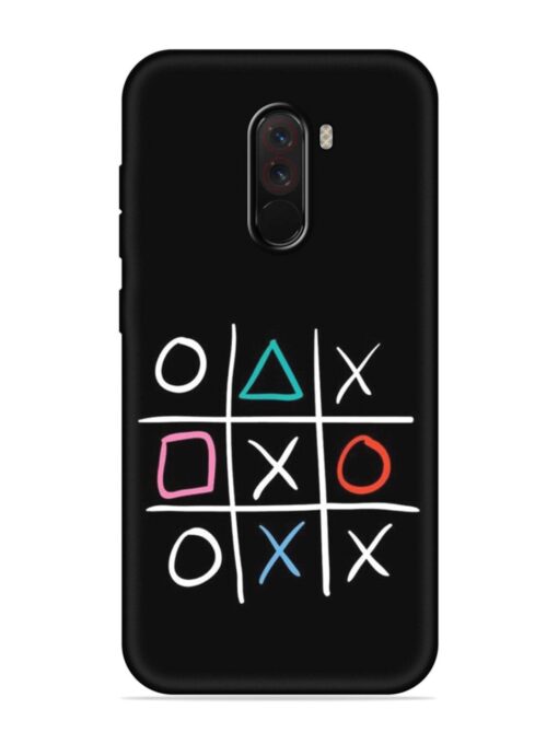 Super Neon Tic-Tac-Toe Embossed Soft Silicone Case for Poco F1 Zapvi