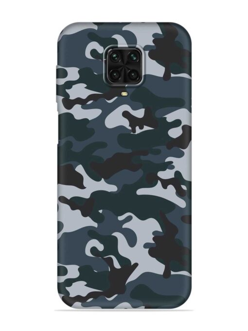 Dark Blue Army Military Art Embossed Soft Silicone Case for Poco M2 Pro Zapvi