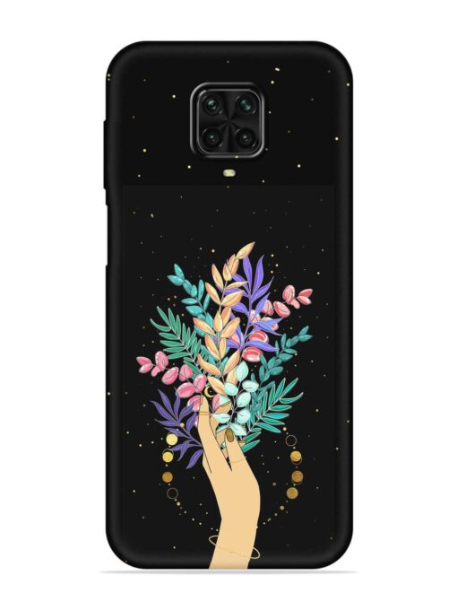 Flower On Hand Embossed Soft Silicone Case for Poco M2 Pro Zapvi