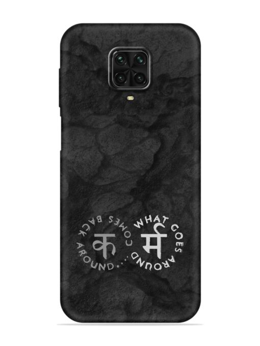 Karma Hindi Word Embossed Soft Silicone Case for Poco M2 Pro Zapvi