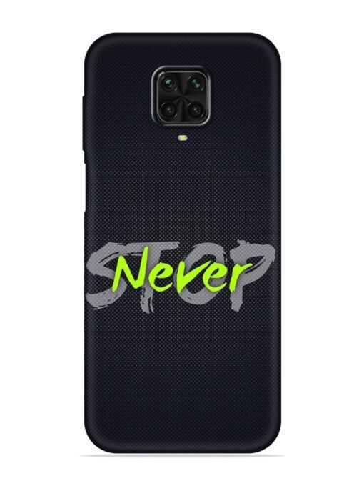 Never Stop Embossed Soft Silicone Case for Poco M2 Pro Zapvi