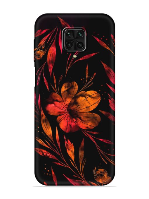 Red Flower Painting Embossed Soft Silicone Case for Poco M2 Pro Zapvi