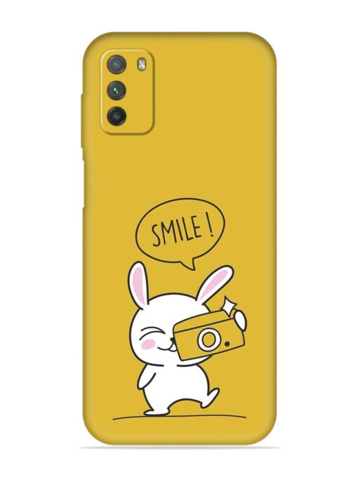 Hey Smile Please Embossed Soft Silicone Case for Poco M3 Zapvi