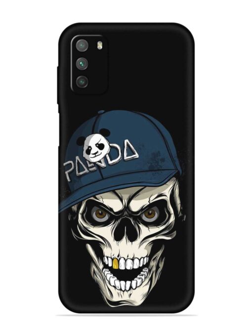 Panda Skull Embossed Soft Silicone Case for Poco M3 Zapvi