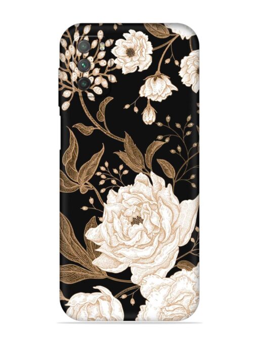 Peonies Roses Floral Embossed Soft Silicone Case for Poco M3 Zapvi