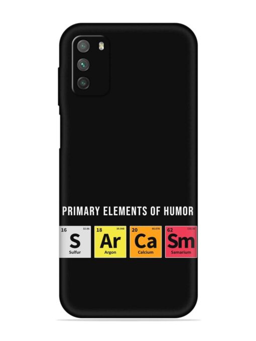 Primary Elements Humor Embossed Soft Silicone Case for Poco M3 Zapvi