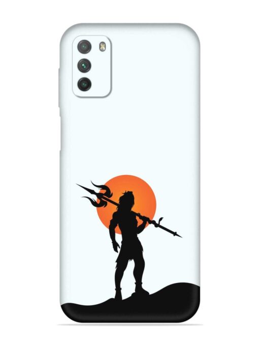 Lord Mahadev Trendy Embossed Soft Silicone Case for Poco M3 Zapvi