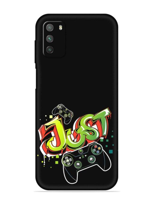 Graffiti Gamepad Illustration Embossed Soft Silicone Case for Poco M3 Zapvi