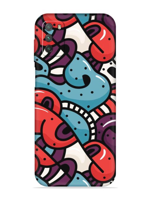 Seamless Backdrop Colorful Embossed Soft Silicone Case for Poco M3 Zapvi