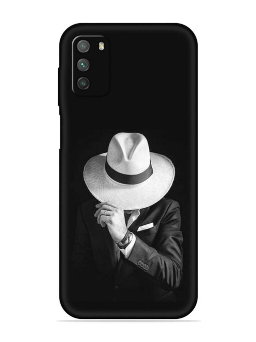 Men Under Hat Embossed Soft Silicone Case for Poco M3 Zapvi