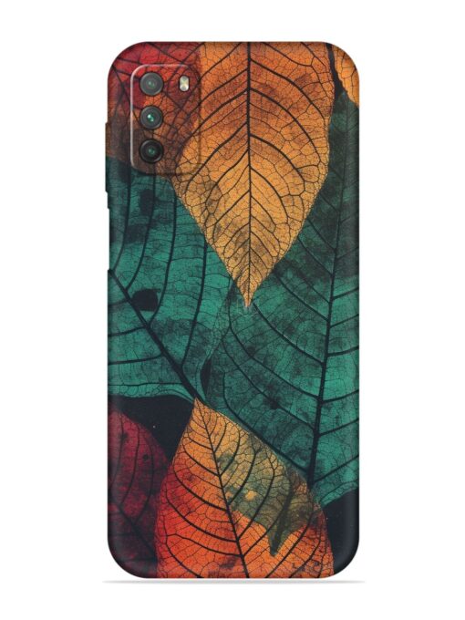 Leaves Artwork Embossed Soft Silicone Case for Poco M3 Zapvi