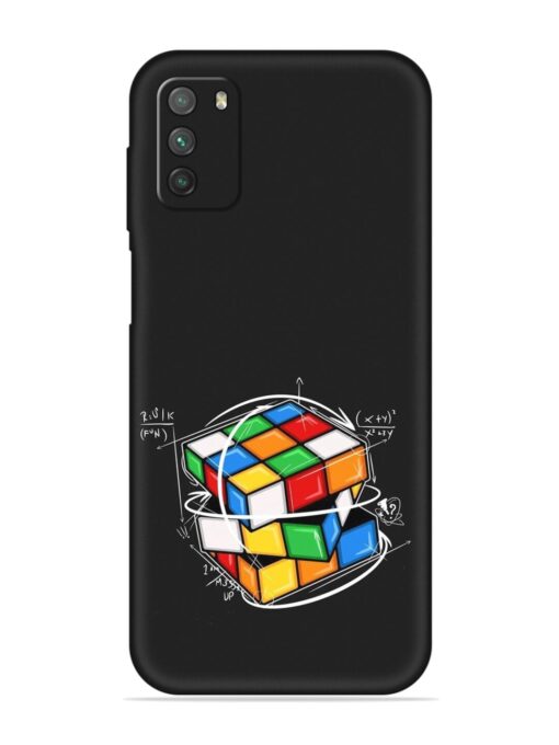 Cubik Vector Embossed Soft Silicone Case for Poco M3 Zapvi