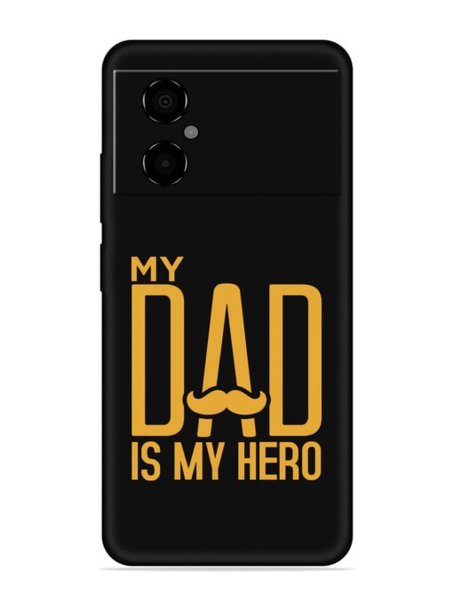 My Dad Is My Hero Embossed Soft Silicone Case for Poco M4 (5G) Zapvi