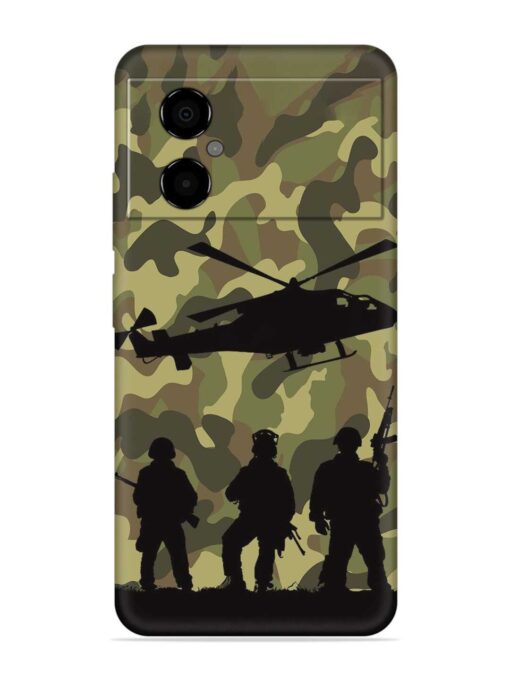 Army Heros Embossed Soft Silicone Case for Poco M4 (5G) Zapvi