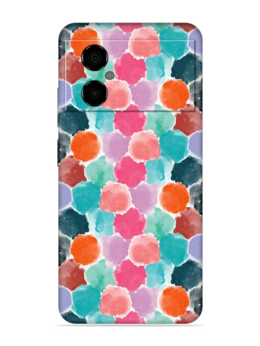 Colorful Seamless Pattern Embossed Soft Silicone Case for Poco M4 (5G) Zapvi