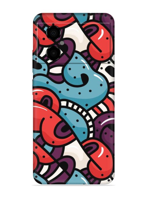 Seamless Backdrop Colorful Embossed Soft Silicone Case for Poco M4 (5G) Zapvi