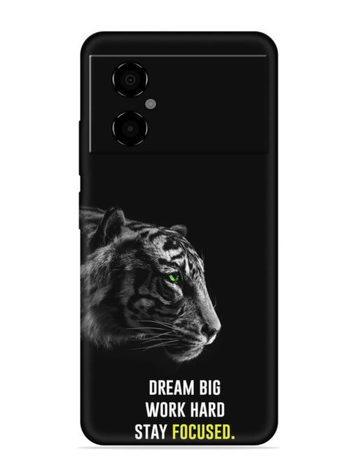 Dream Big Work Hard Embossed Soft Silicone Case for Poco M4 (5G) Zapvi