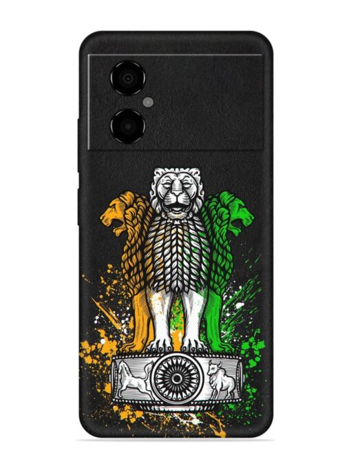 Pillars Of Ashoka Embossed Soft Silicone Case for Poco M4 (5G) Zapvi